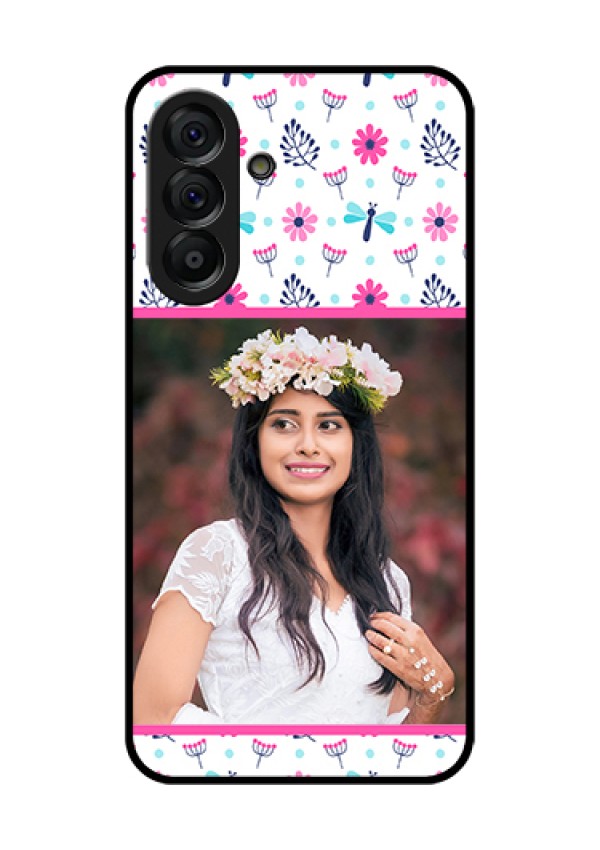 Galaxy A56 5G Custom Glass Phone Case - Colorful Flower Design