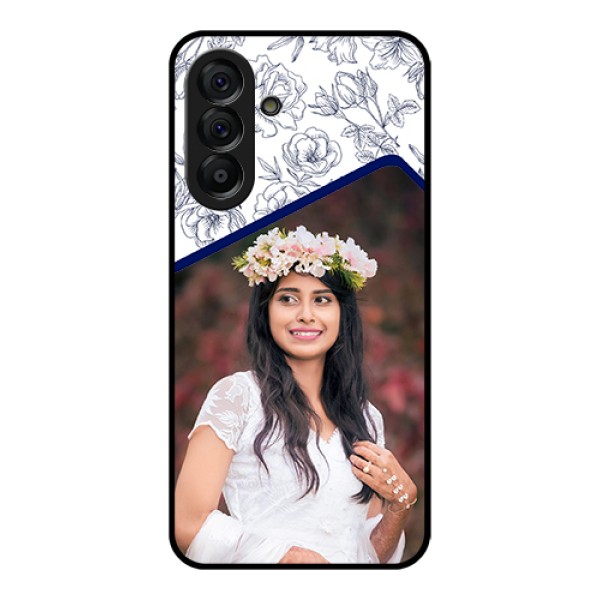 Galaxy A56 5G Custom Glass Phone Case - Classy Floral Design