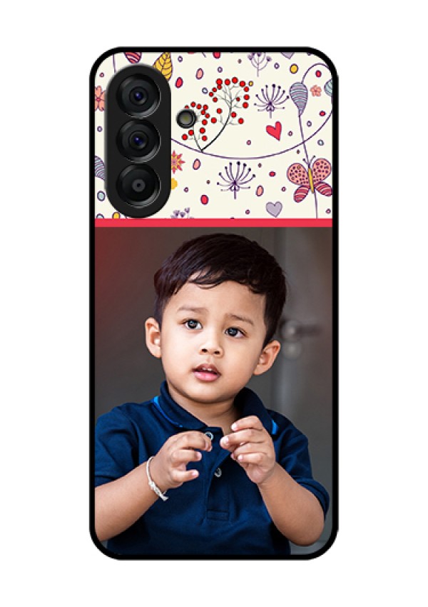 Galaxy A56 5G Custom Glass Phone Case - Premium Floral Design