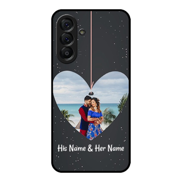 Galaxy A56 5G Custom Glass Phone Case - Hanging Heart Design