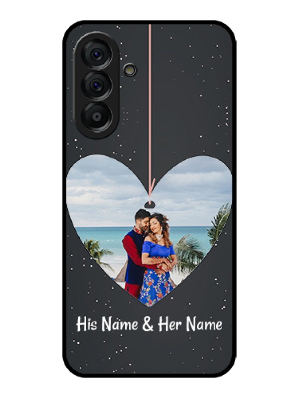 Custom Galaxy A56 5G Custom Glass Phone Case - Hanging Heart Design