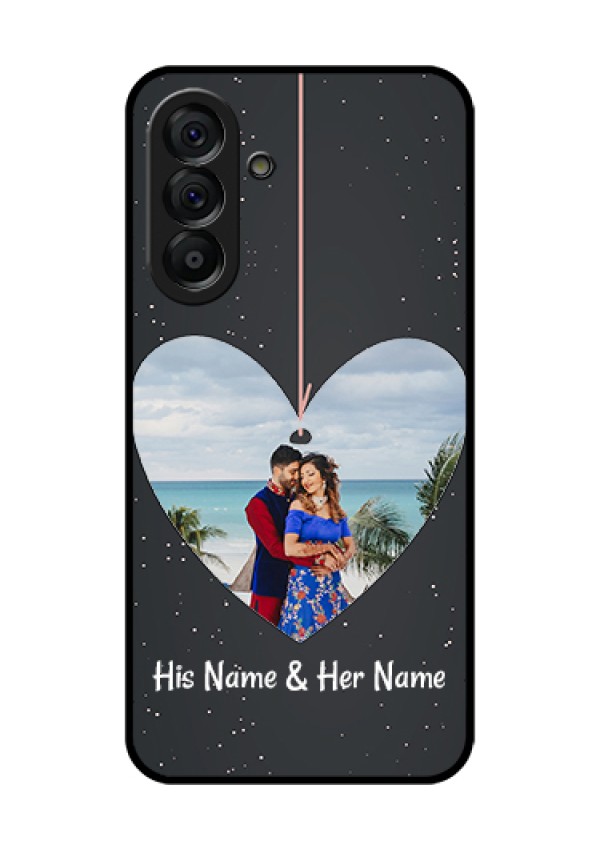 Galaxy A56 5G Custom Glass Phone Case - Hanging Heart Design