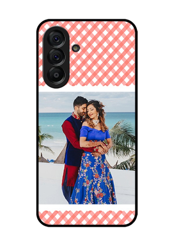 Galaxy A56 5G Custom Glass Phone Case - Pink Pattern Design