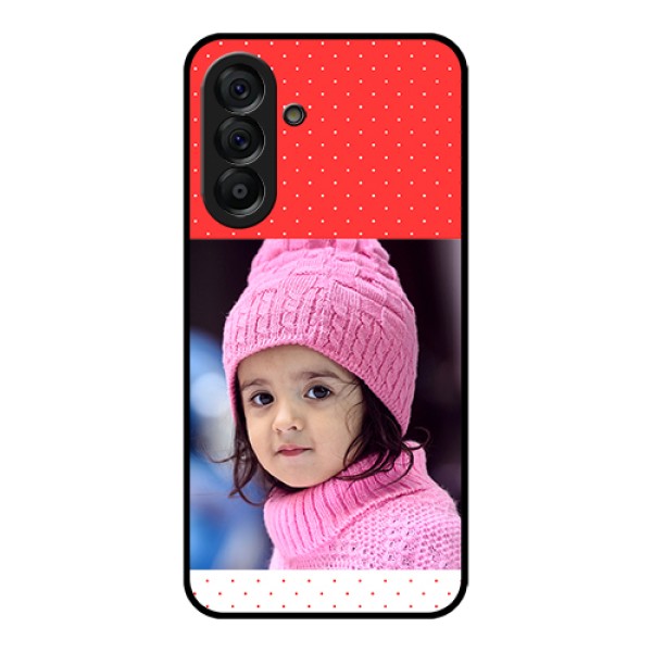 Galaxy A56 5G Custom Glass Phone Case - Red Pattern Design