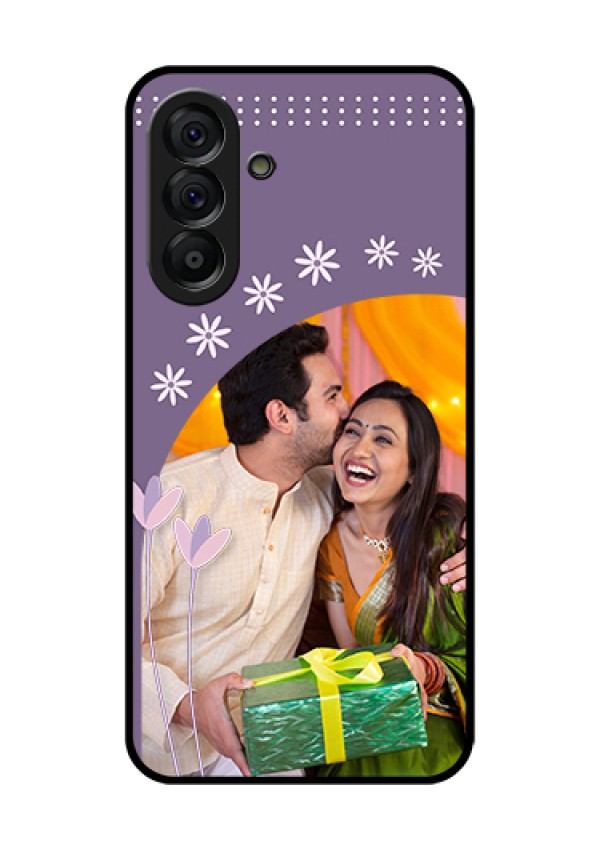 Galaxy A56 5G Custom Glass Phone Case - Lavender Flowers Design