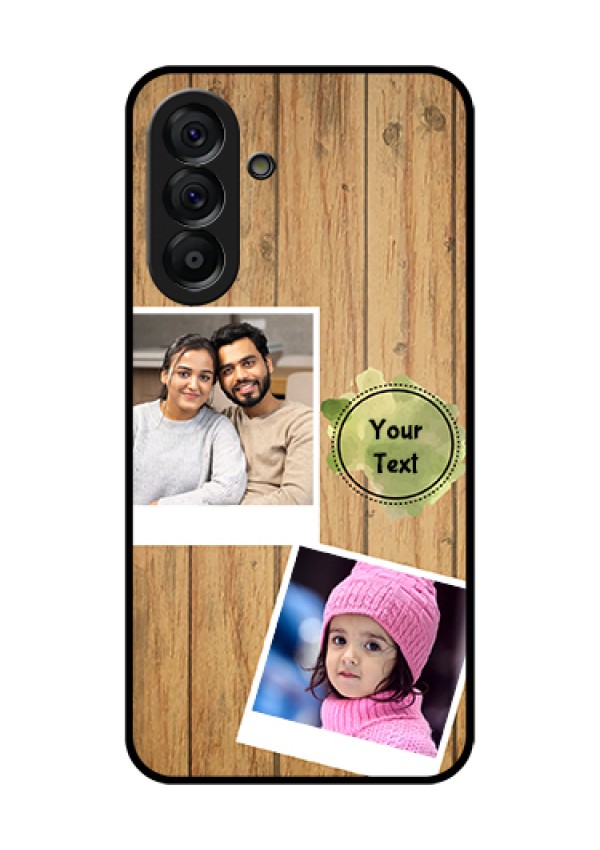 Galaxy A56 5G Custom Glass Phone Case - Wooden Texture Design