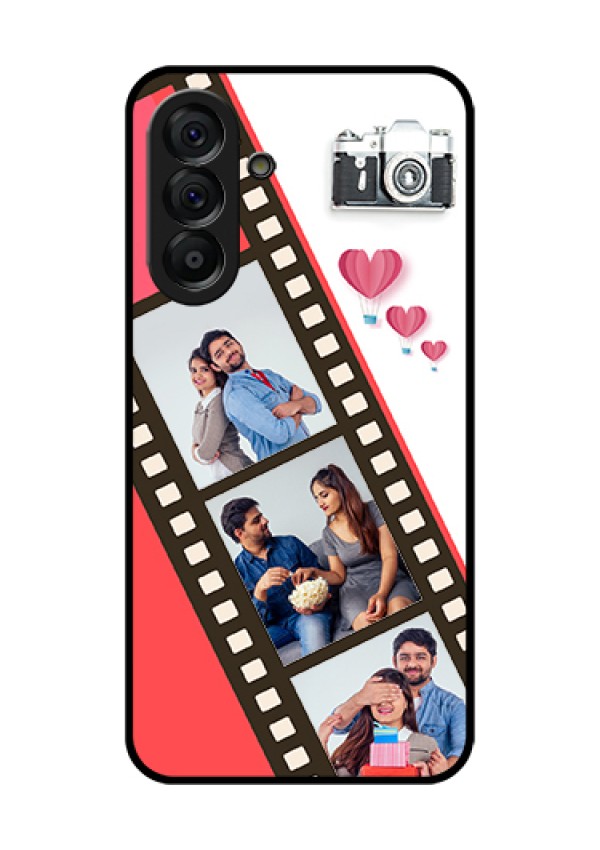 Galaxy A56 5G Custom Glass Phone Case - 3 Image Holder With Film Reel