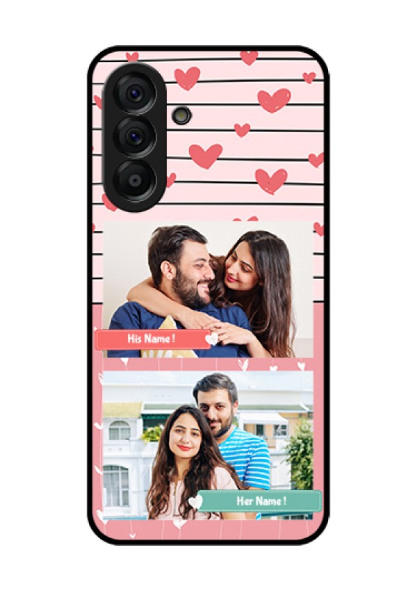 Galaxy A56 5G Custom Glass Phone Case - Photo With Heart Design