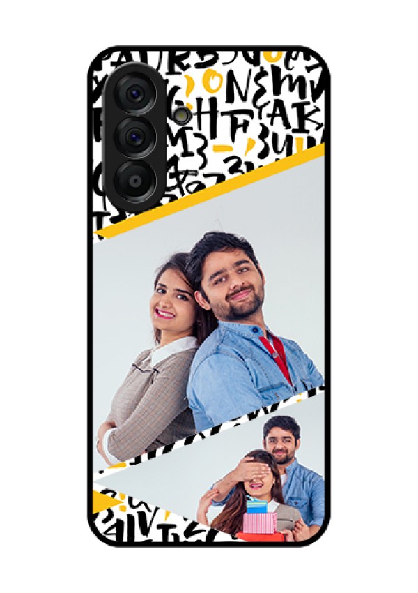 Galaxy A56 5G Custom Glass Phone Case - Letters Pattern Design