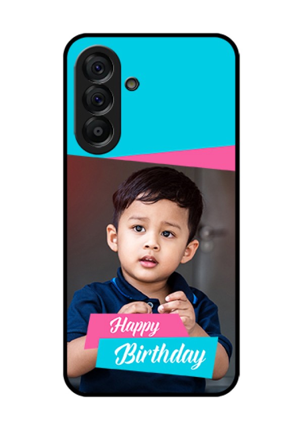 Galaxy A56 5G Custom Glass Phone Case - Image Holder With 2 Color Design