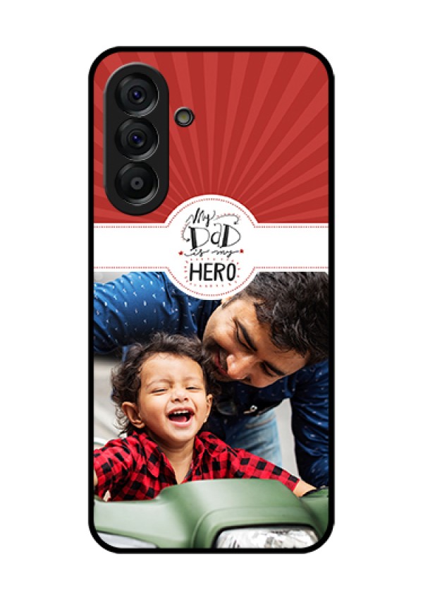 Galaxy A56 5G Custom Glass Phone Case - My Dad Hero Design