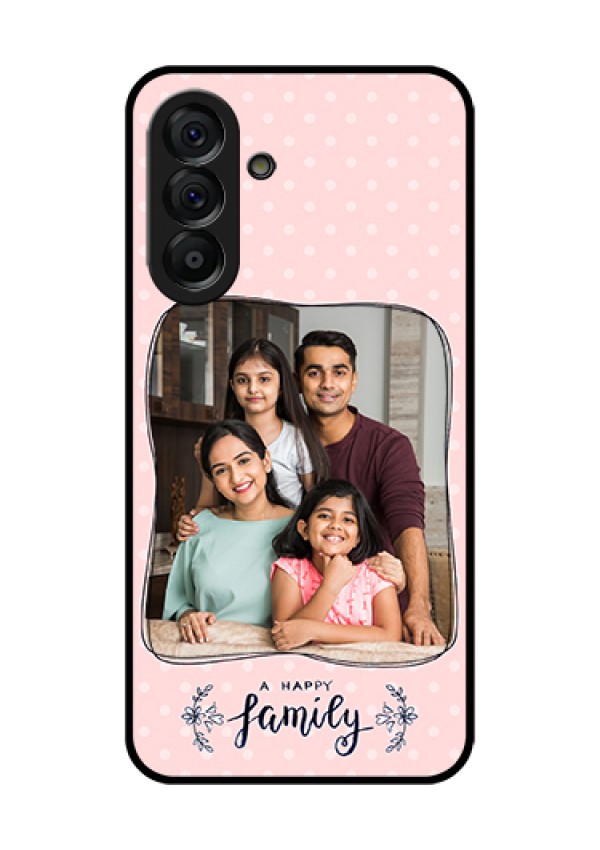 Galaxy A56 5G Custom Glass Phone Case - Family With Dots Design