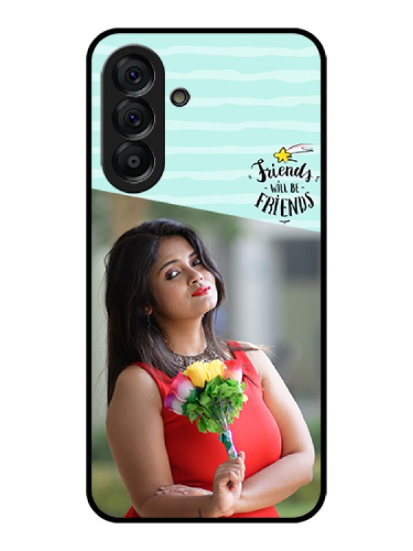 Custom Galaxy A56 5G Custom Glass Phone Case - Friends Picture Icon Design