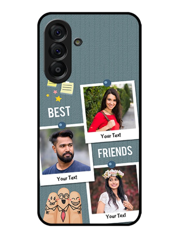 Custom Galaxy A56 5G Custom Glass Phone Case - Sticky Frames And Friendship Design