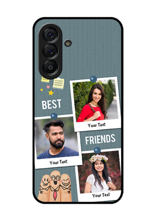 Galaxy A56 5G Custom Glass Phone Case - Sticky Frames And Friendship Design
