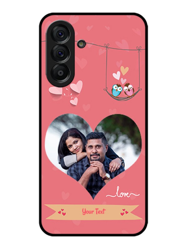 Custom Galaxy A56 5G Custom Glass Phone Case - Peach Color Love Design