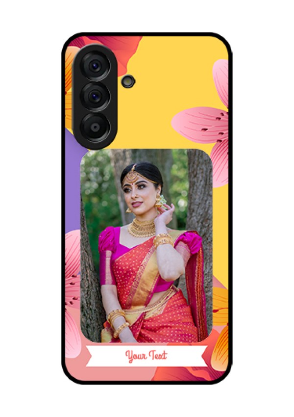 Galaxy A56 5G Custom Glass Phone Case - 3 Image With Vintage Floral Design