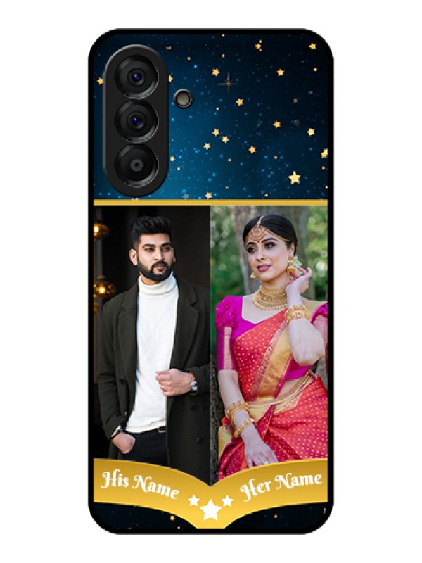 Custom Galaxy A56 5G Custom Glass Phone Case - Galaxy Stars Backdrop Design