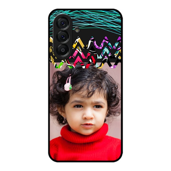 Galaxy A56 5G Custom Glass Phone Case - Neon Abstract Design