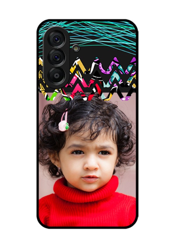 Galaxy A56 5G Custom Glass Phone Case - Neon Abstract Design
