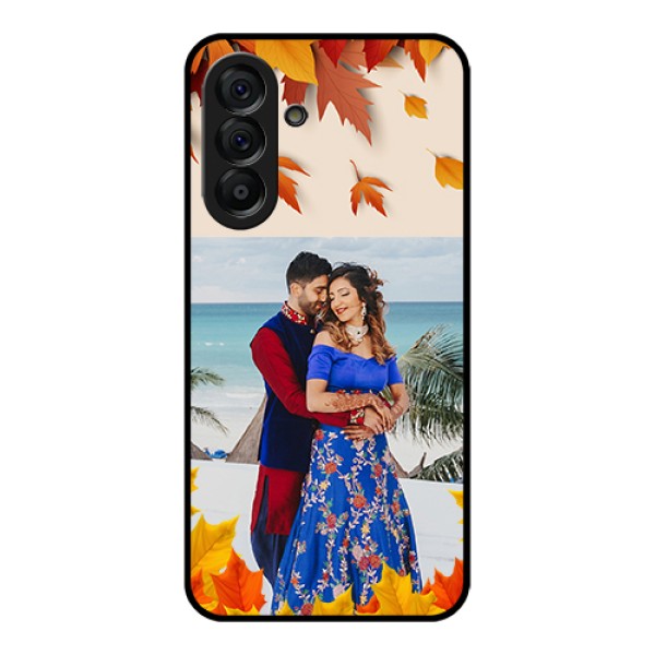 Galaxy A56 5G Custom Glass Phone Case - Autumn Maple Leaves Design Galaxy A56 5G Custom Glass Phone Case - Autumn Maple Leaves Design
