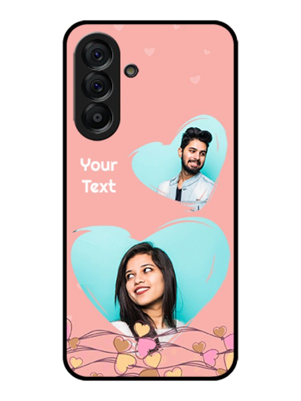 Custom Galaxy A56 5G Custom Glass Phone Case - Love Doodle Design