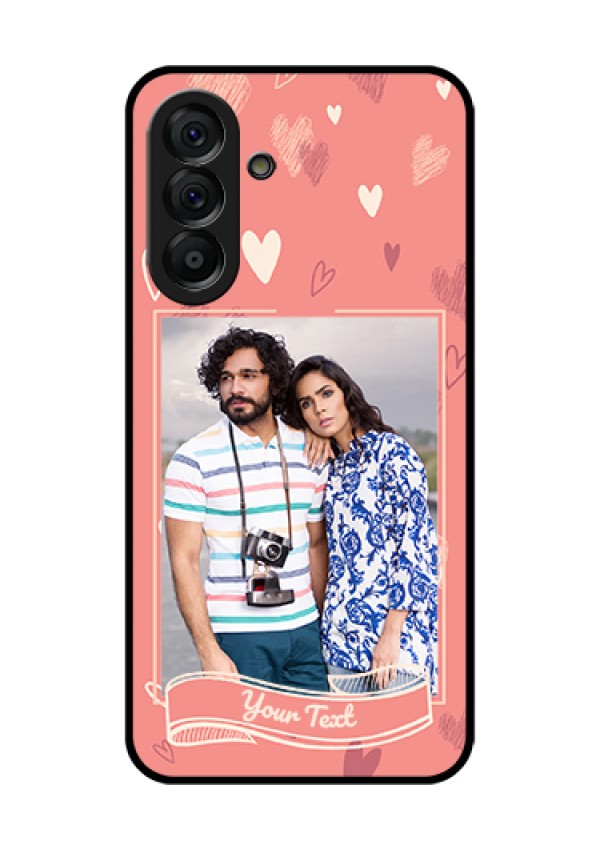 Galaxy A56 5G Custom Glass Phone Case - Love Doodle Art Design