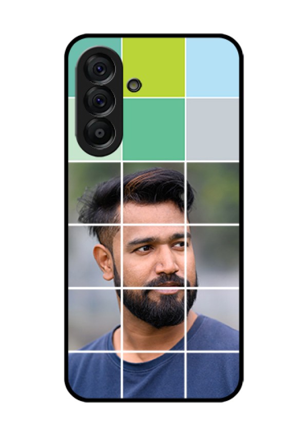 Galaxy A56 5G Custom Glass Phone Case - With White Box Pattern