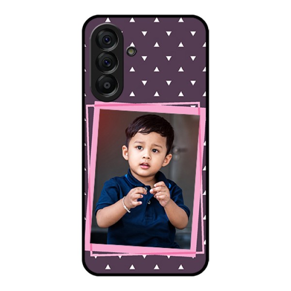 Galaxy A56 5G Custom Glass Phone Case - Triangle Pattern Dotted Design