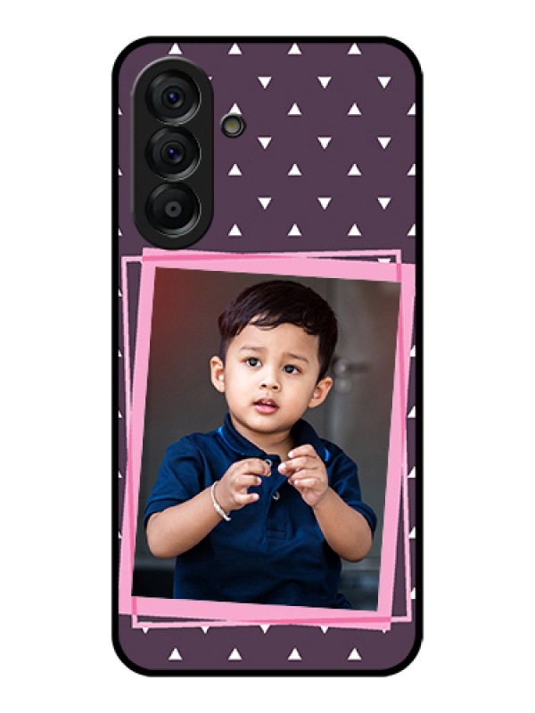 Custom Galaxy A56 5G Custom Glass Phone Case - Triangle Pattern Dotted Design