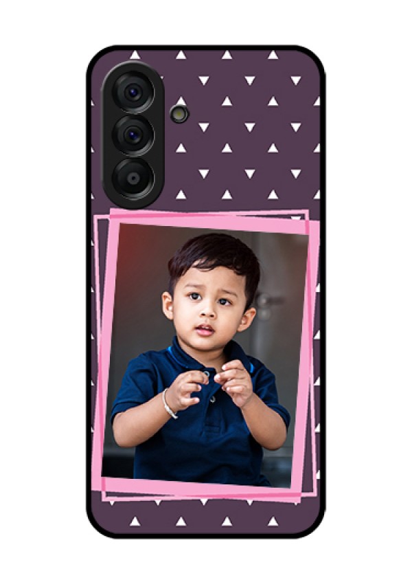 Galaxy A56 5G Custom Glass Phone Case - Triangle Pattern Dotted Design
