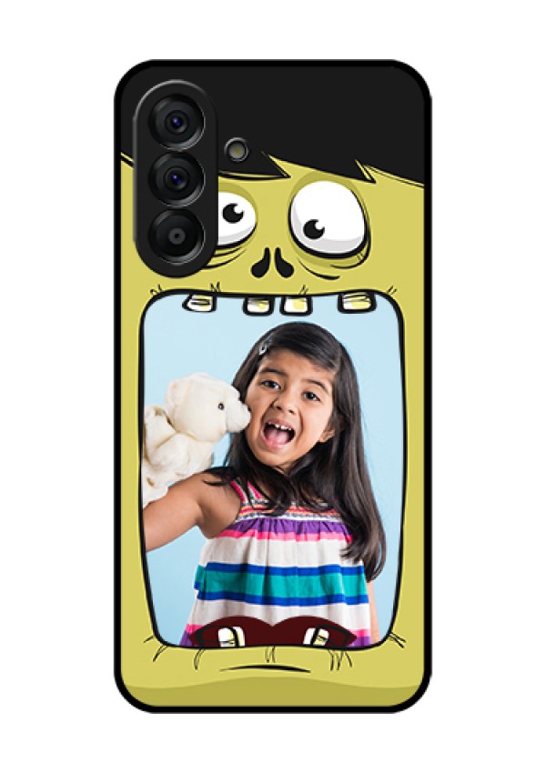 Galaxy A56 5G Custom Glass Phone Case - Cartoon Monster Back Case Design