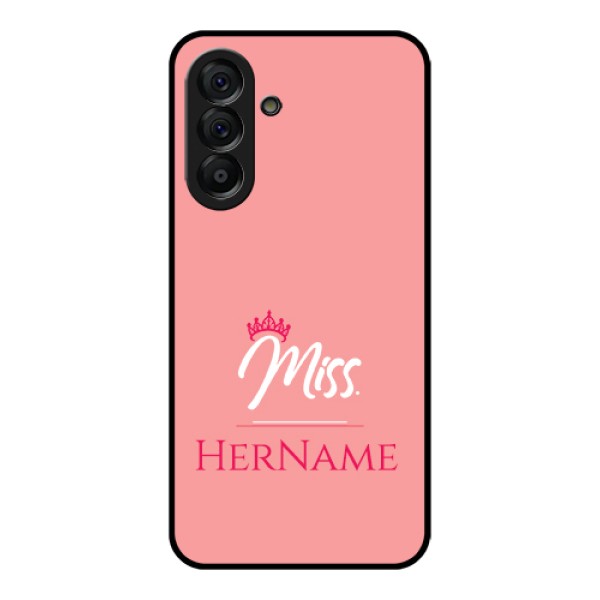 Galaxy A56 5G Custom Glass Phone Case - Mrs With Name Design