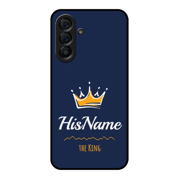 Galaxy A56 5G Custom Glass Phone Case - King With Name Design
