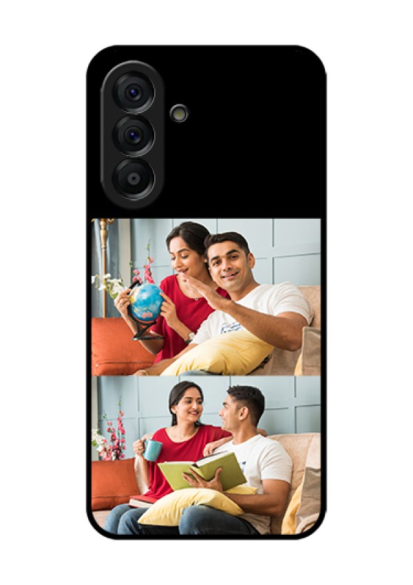 Galaxy A56 5G Custom Glass Phone Case - 2 Images Design