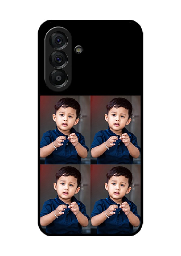Galaxy A56 5G Custom Glass Phone Case - 4 Image Holder Design