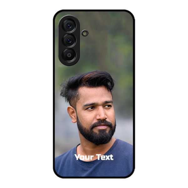 Galaxy A56 5G Custom Glass Phone Case - Photo With Text Design