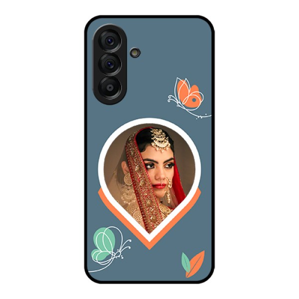 Galaxy A56 5G Custom Glass Phone Case - Droplet Butterflies Design