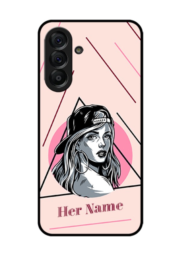 Galaxy A56 5G Custom Glass Phone Case - Rockstar Girl Design