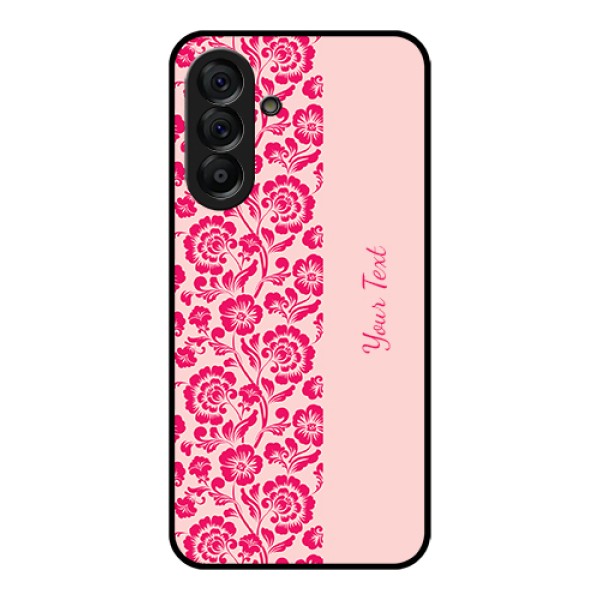 Galaxy A56 5G Custom Glass Phone Case - Attractive Floral Pattern Design Galaxy A56 5G Custom Glass Phone Case - Attractive Floral Pattern Design