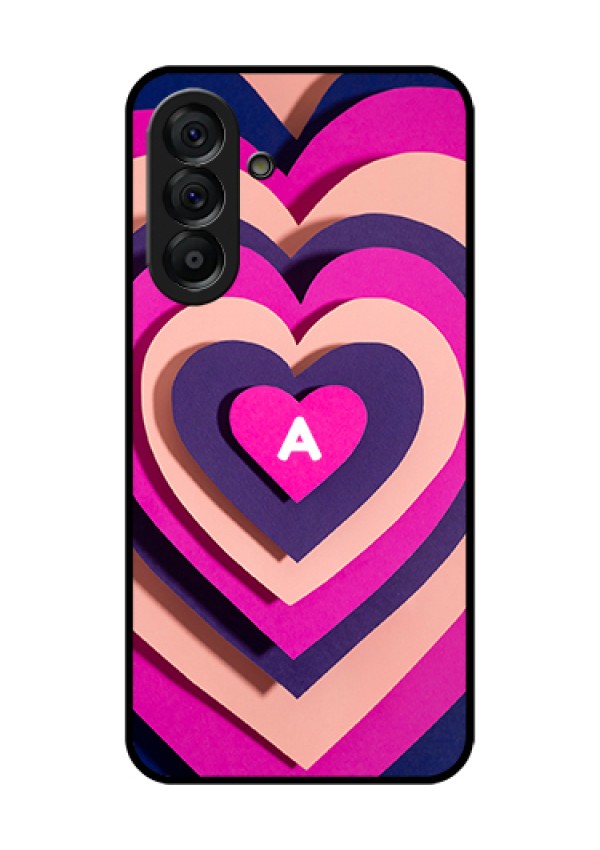 Galaxy A56 5G Custom Glass Phone Case - Cute Heart Pattern Design