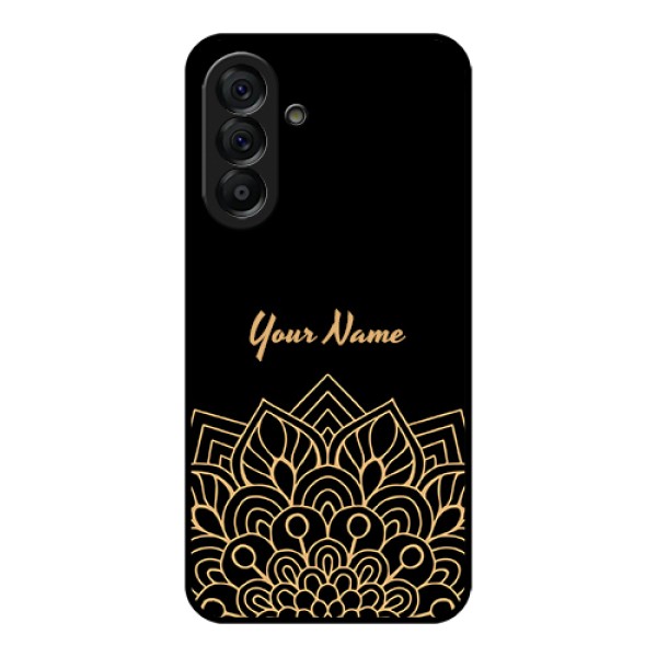 Galaxy A56 5G Custom Glass Phone Case - Golden Mandala Design