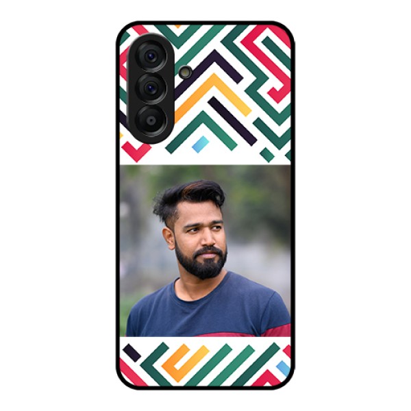 Galaxy A56 5G Custom Glass Phone Case - Colorful Maze Pattern Design Galaxy A56 5G Custom Glass Phone Case - Colorful Maze Pattern Design