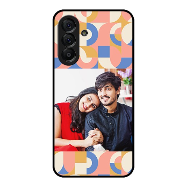 Galaxy A56 5G Custom Glass Phone Case - Semi - Circle Maze Pattern Design Galaxy A56 5G Custom Glass Phone Case - Semi - Circle Maze Pattern Design