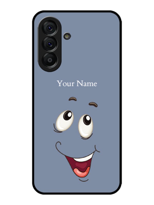 Custom Galaxy A56 5G Custom Glass Phone Case - Laughing Cartoon Face Design