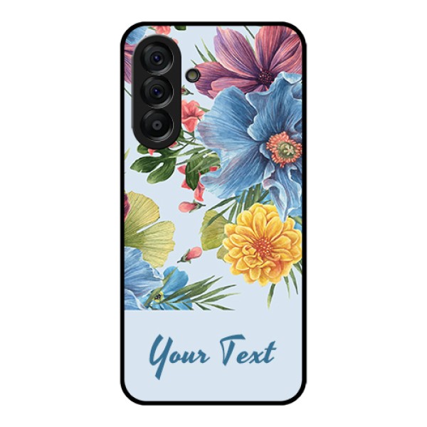 Galaxy A56 5G Custom Glass Phone Case - Stunning Watercolored Flowers Painting Design
