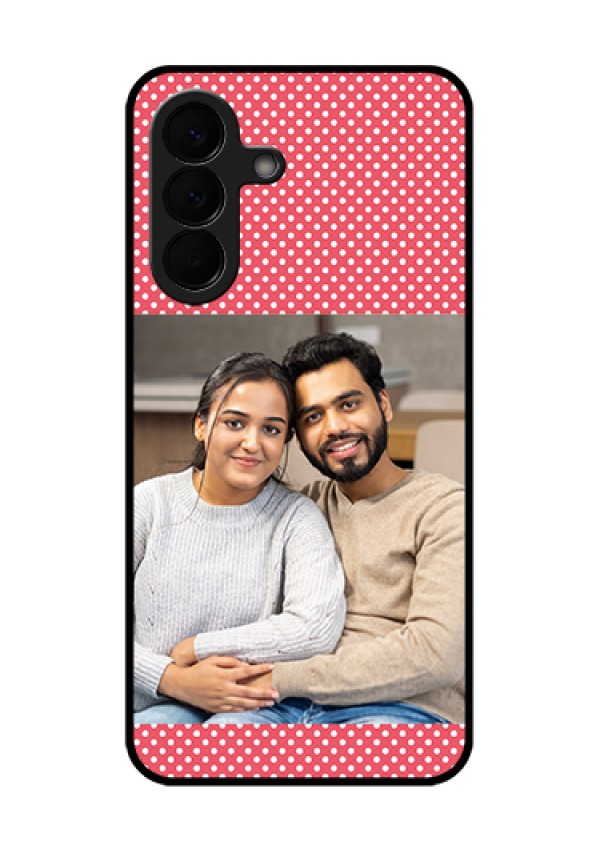 Samsung Galaxy A57 5G Custom Glass Phone Case - White Dotted Design