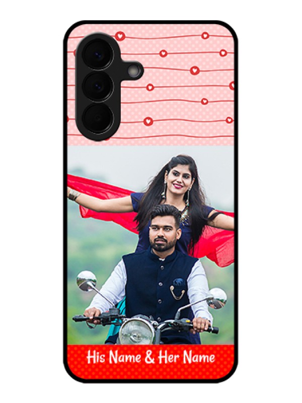 Custom Samsung Galaxy A57 5G Custom Glass Phone Case - Red Pattern Case Design