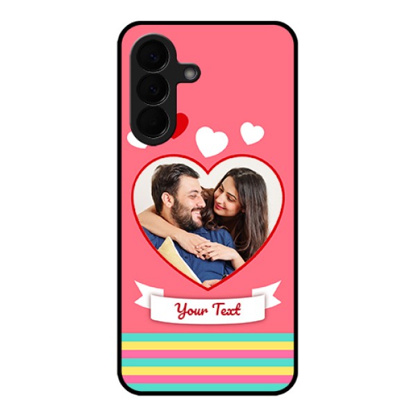 Samsung Galaxy A57 5G Custom Glass Phone Case - Love Shapes Doodle Design Samsung Galaxy A57 5G Custom Glass Phone Case - Love Shapes Doodle Design