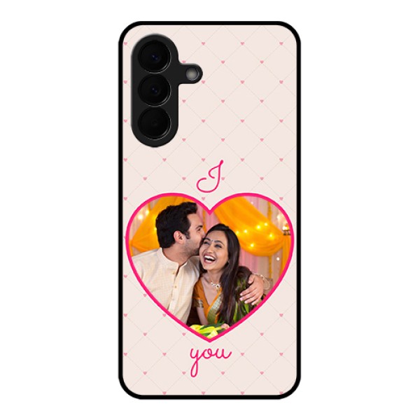 Samsung Galaxy A57 5G Custom Glass Phone Case - Heart Shape Design
